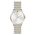 ساعت مردانه تک موتوره ویولت مدل 0609-سیلور طلایی سفید