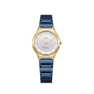 ساعت اورینتال زنانه آبی صفحه سیلور مدل O.SH220L-0408