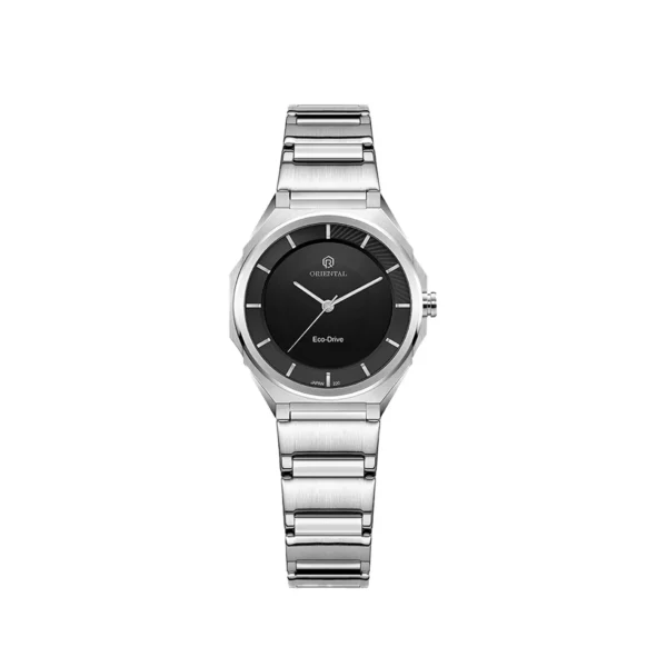ساعت اورینتال زنانه استیل صفحه مشکی مدلO.SH220L-0005