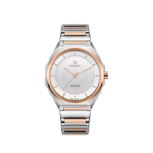 ساعت اورینتال مردانه استیل رزگلد صفحه سیلور مدل O.SH220L-0006