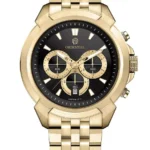 ساعت اورینتال مردانه فلزی طلایی صفحه مشکی مدل O.SH211G-0002