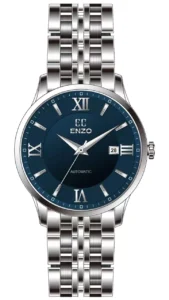 ساعت مردانه انزو استیل سیلور صفحه آبی مدل EC-2176AVG