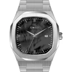 ساعت مردانه انزو استیل سیلور صفحه مشکی مدل EC-602ABC