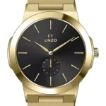 ساعت مردانه انزو استیل طلایی صفحه مشکی مدل EC-600GBG