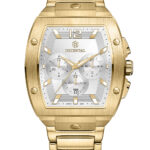 ساعت کرنوگراف اورینتال مردانه طلایی صفحه سیلور مدلO.SH218G-0001