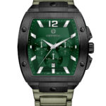 ساعت کرنوگراف اورینتال مردانه مشکی صفحه سبز مدل O.SH218G-0027