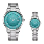 ست ساعت اورینتال زنانه و مردانه استیل صفحه تیفانی مدل O.SH210G-0109