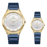 ست ساعت اورینتال مردانه و زنانه آبی صفحه سیلور مدلO.SH220G-0408