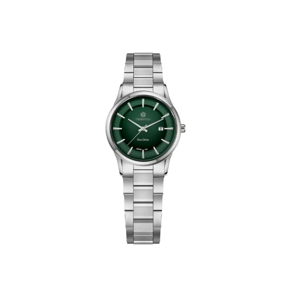 ساعت اورینتال مردانه استیل سیلور صفحه سبزمدل O.SH210L-0009