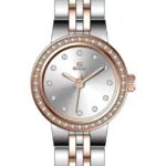 ساعت زنانه استیل سیلور رزگلد صفحه سیلور انزو مدل EC-606KEL