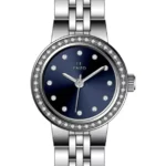 ساعت زنانه استیل سیلور صفحه سرمه ای انزو مدل EC-606AVL