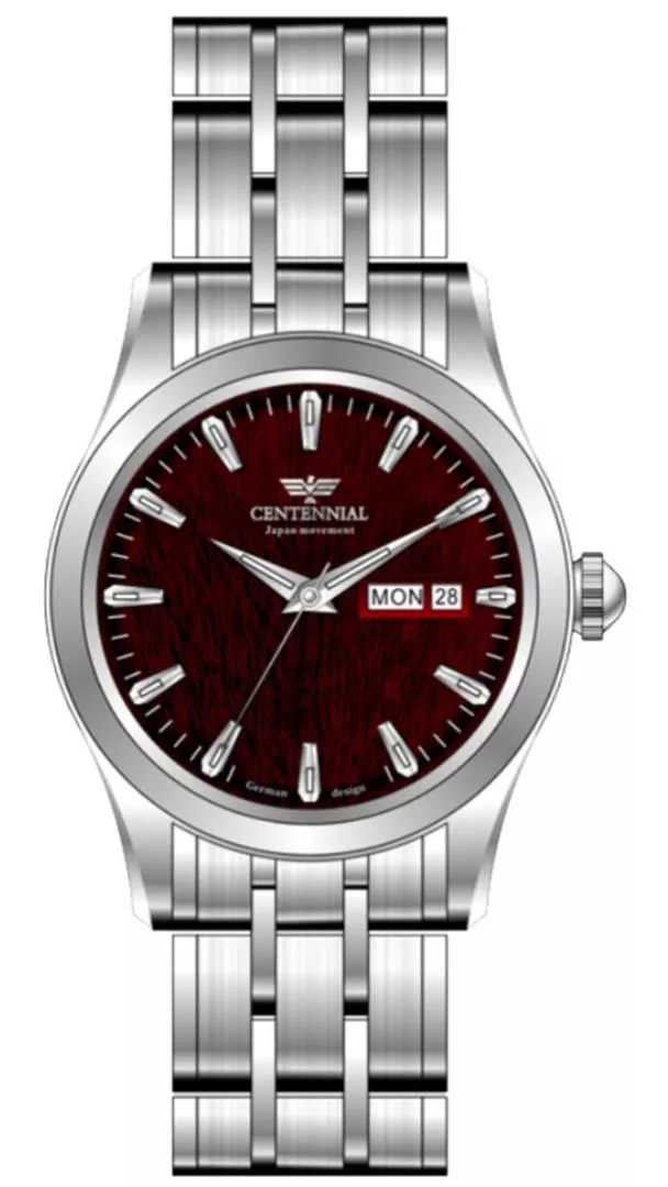 ساعت زنانه سنتنیال استیل سیلور صفحه زرشکی مدل99 ساعت زنانه سنتنیال استیل سیلور صفحه زرشکی مدل99