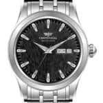 ساعت زنانه سنتنیال استیل سیلور صفحه مشکی مدل94