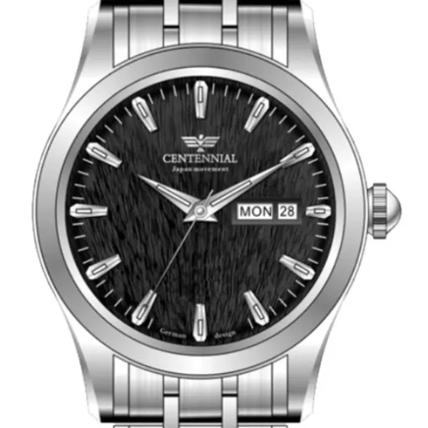 ساعت زنانه سنتنیال استیل سیلور صفحه مشکی مدل94