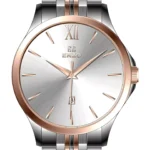 ساعت مردانه انزو استیل سیلور رزگلدصفحه سیلور مدل EC-612KEG