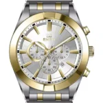 ساعت مردانه انزو استیل سیلورطلایی صفحه سیلورمدل EC-604TEG