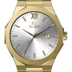 ساعت مردانه انزو استیل طلایی صفحه سیلورمدل EC-608GEG