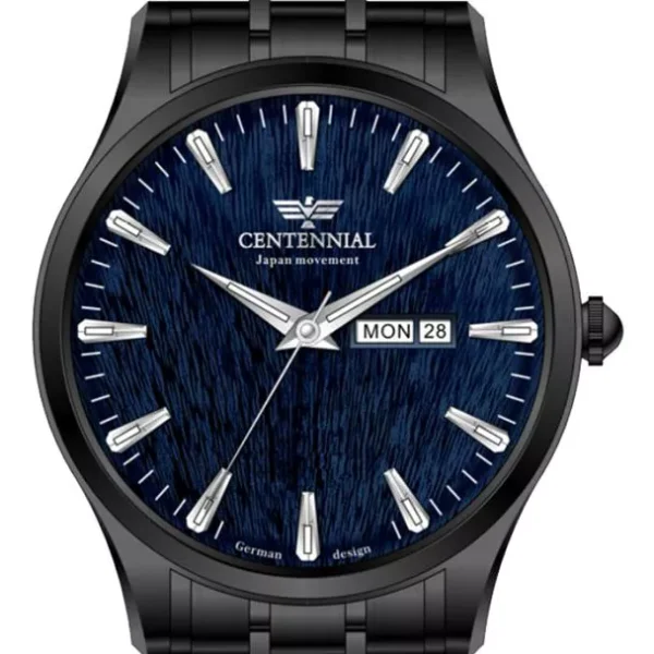 ساعت مردانه سنتنیال استیل دودی صفحه سرمه ای مدل136