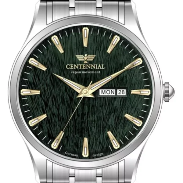 ساعت مردانه سنتنیال استیل سیلور صفحه سبزمدل120