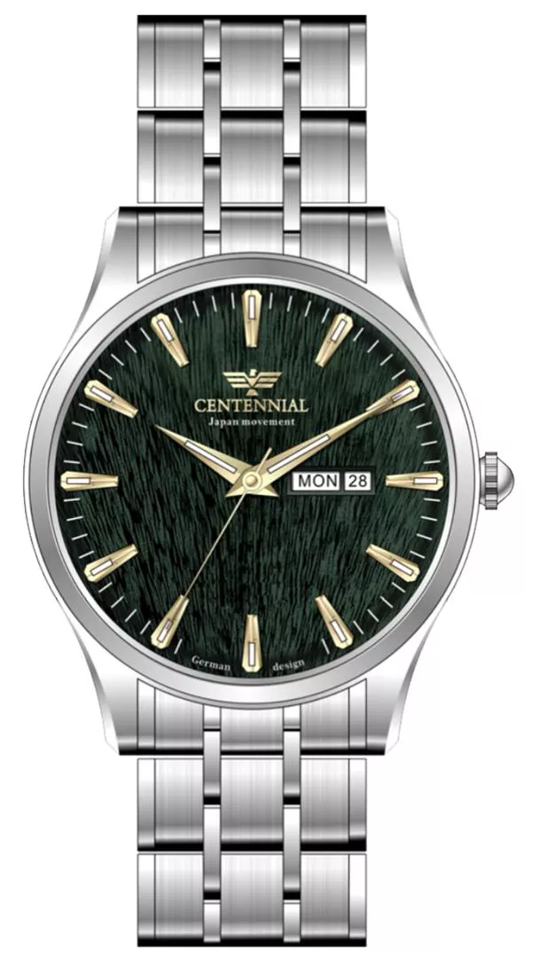 ساعت مردانه سنتنیال استیل سیلور صفحه سبزمدل120 ساعت مردانه سنتنیال استیل سیلور صفحه سبزمدل120