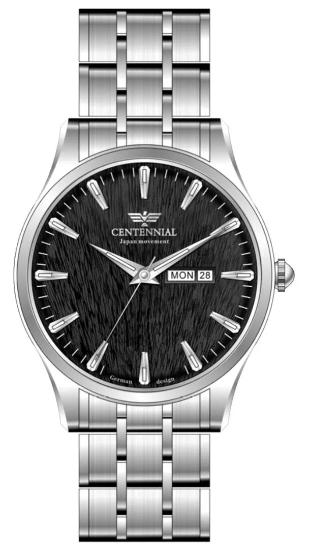 ساعت مردانه سنتنیال استیل سیلور صفحه مشکی مدل117 ساعت مردانه سنتنیال استیل سیلور صفحه مشکی مدل117