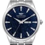 ساعت مردانه سنتنیال استیل سیلورصفحه سرمه ای مدل119