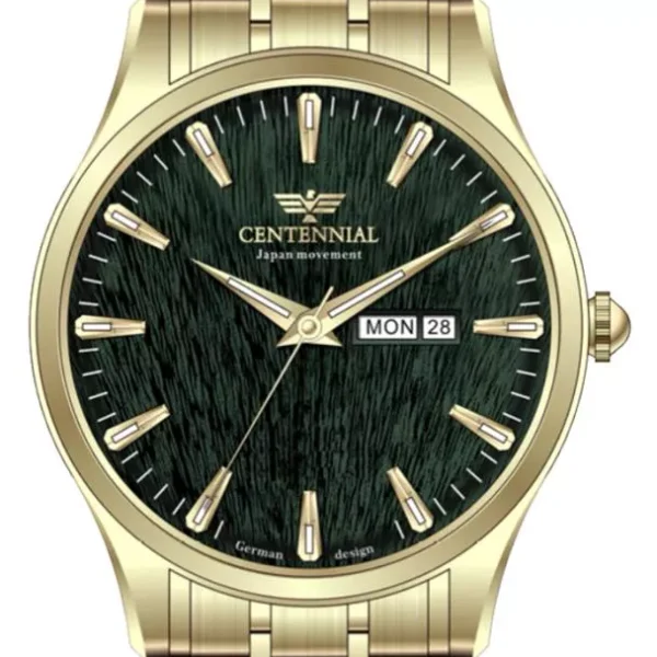 ساعت مردانه سنتنیال استیل طلایی صفحه سبزمدل125