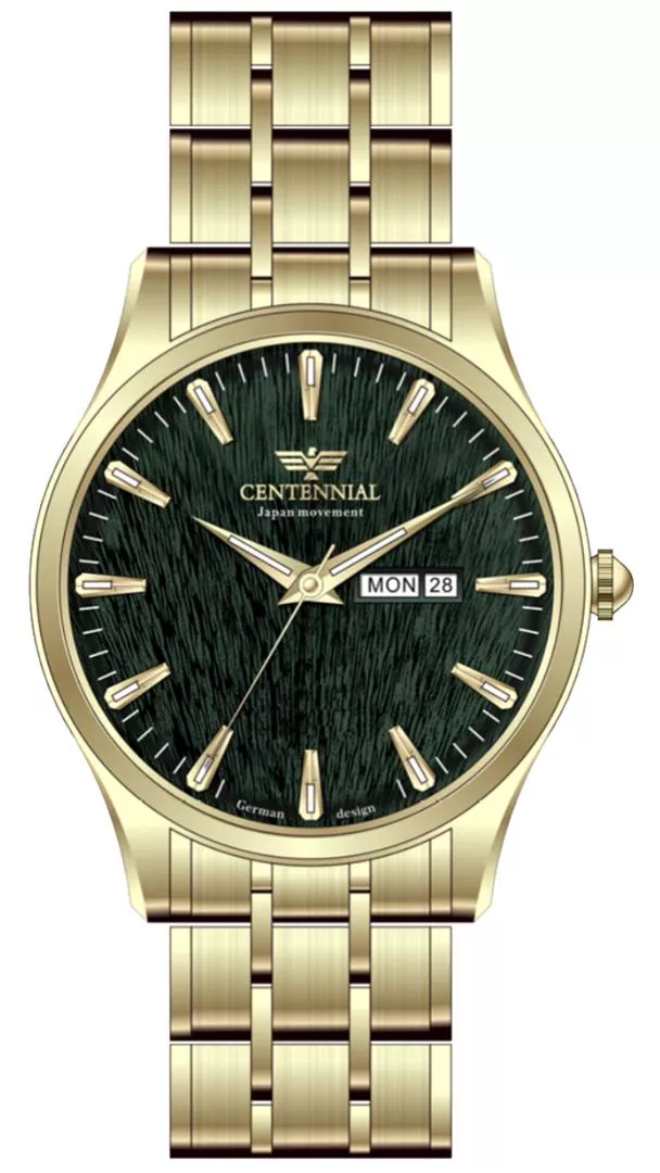 ساعت مردانه سنتنیال استیل طلایی صفحه سبزمدل125 ساعت مردانه سنتنیال استیل طلایی صفحه سبزمدل125