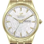 ساعت مردانه سنتنیال استیل طلایی صفحه سیلورمدل123