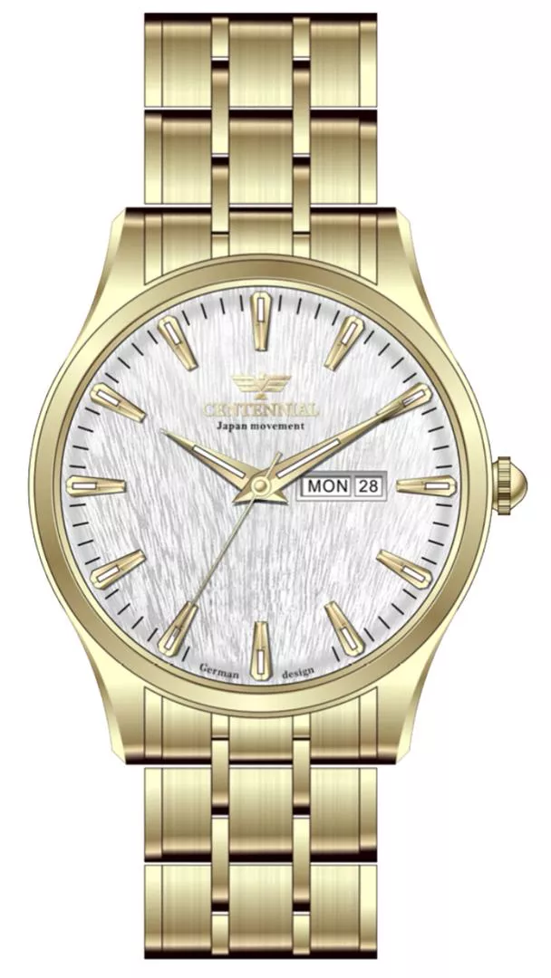 ساعت مردانه سنتنیال استیل طلایی صفحه سیلورمدل123 ساعت مردانه سنتنیال استیل طلایی صفحه سیلورمدل123