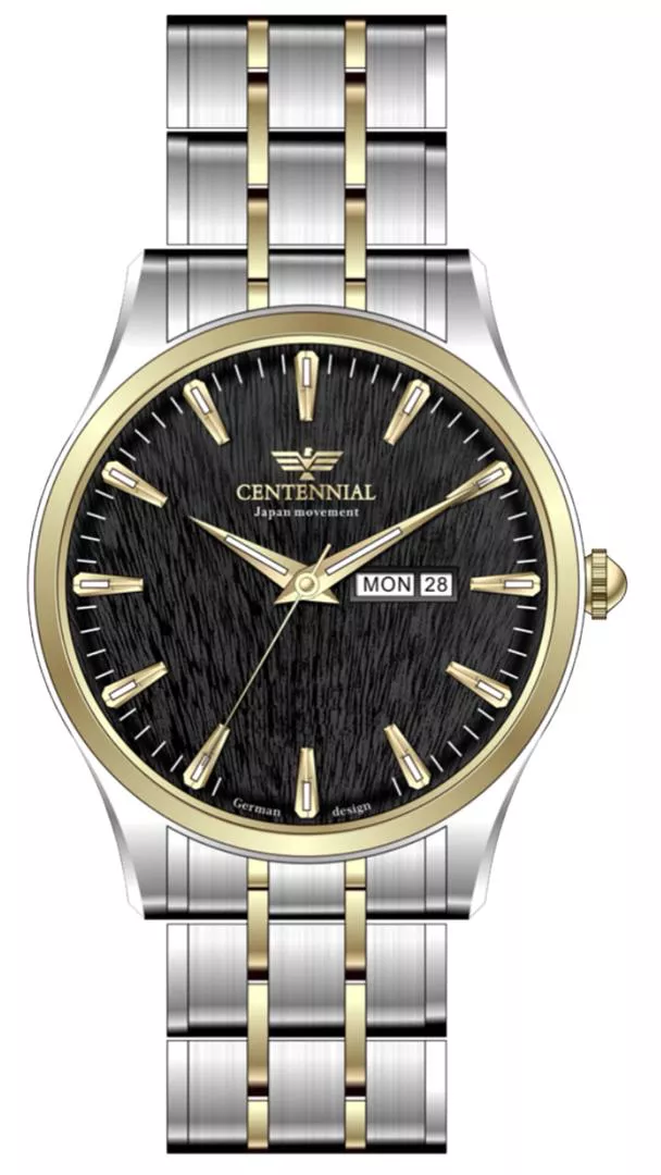 ساعت مردانه سنتنیال سیلور طلایی صفحه مشکی 128 ساعت مردانه سنتنیال سیلور طلایی صفحه مشکی 128