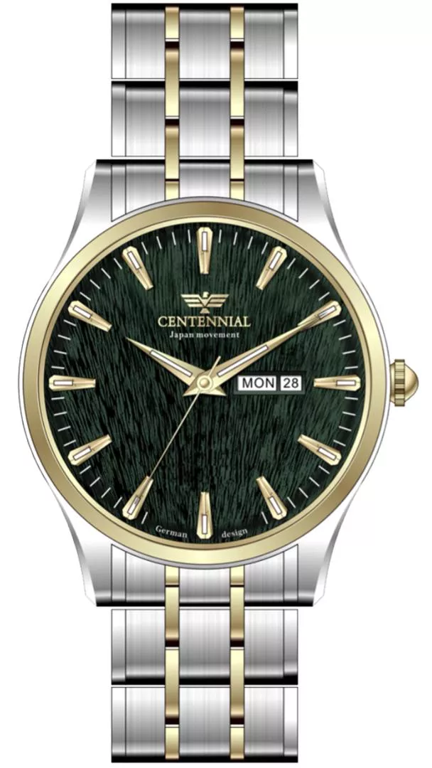 ساعت مردانه سنتنیال سیلورطلایی صفحه سبز130 ساعت مردانه سنتنیال سیلورطلایی صفحه سبز130