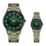 ست ساعت اورینتال استیل زنانه ومردانه سبز مدل O.SH210L-0051