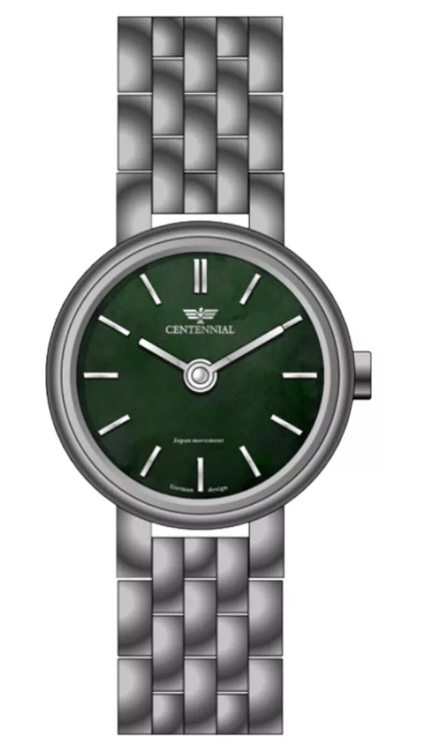 ساعت زنانه سنتنیال استیل ذغالی صفحه سبز مدل 46 ساعت زنانه سنتنیال استیل ذغالی صفحه سبز مدل 46
