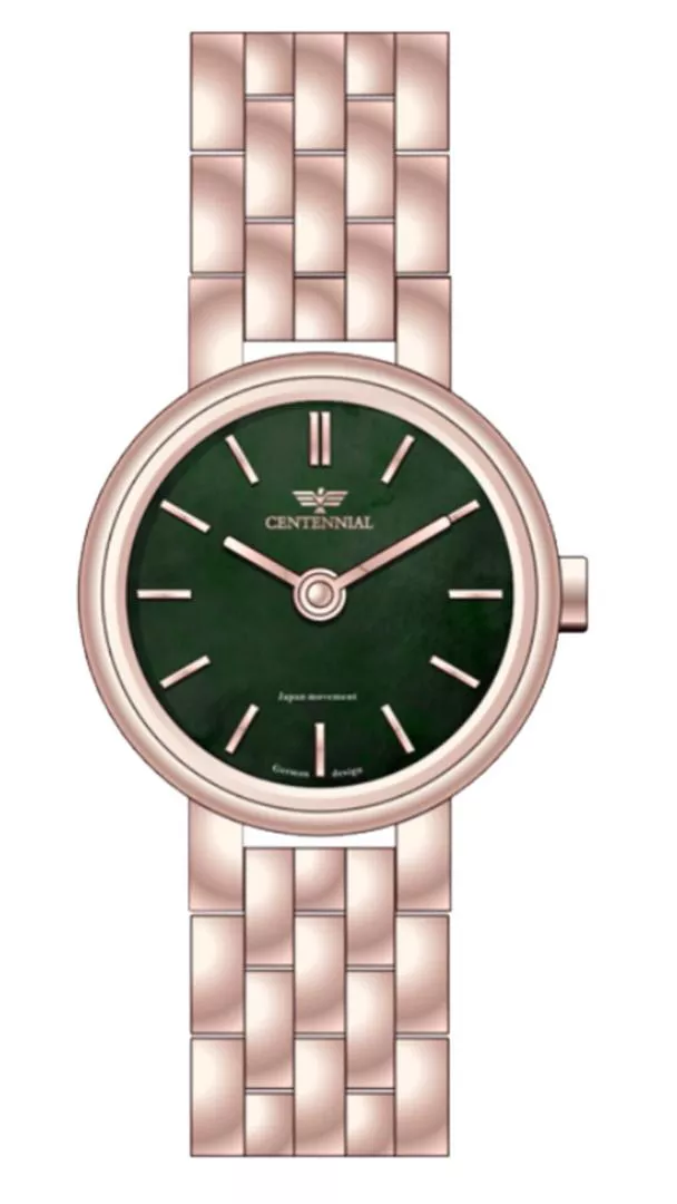 ساعت زنانه سنتنیال استیل رزگلد صفحه سبزمدل 43 ساعت زنانه سنتنیال استیل رزگلد صفحه سبزمدل 43