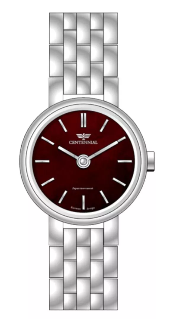 ساعت زنانه سنتنیال استیل سیلور صفحه زرشکی مدل 30 ساعت زنانه سنتنیال استیل سیلور صفحه زرشکی مدل 30