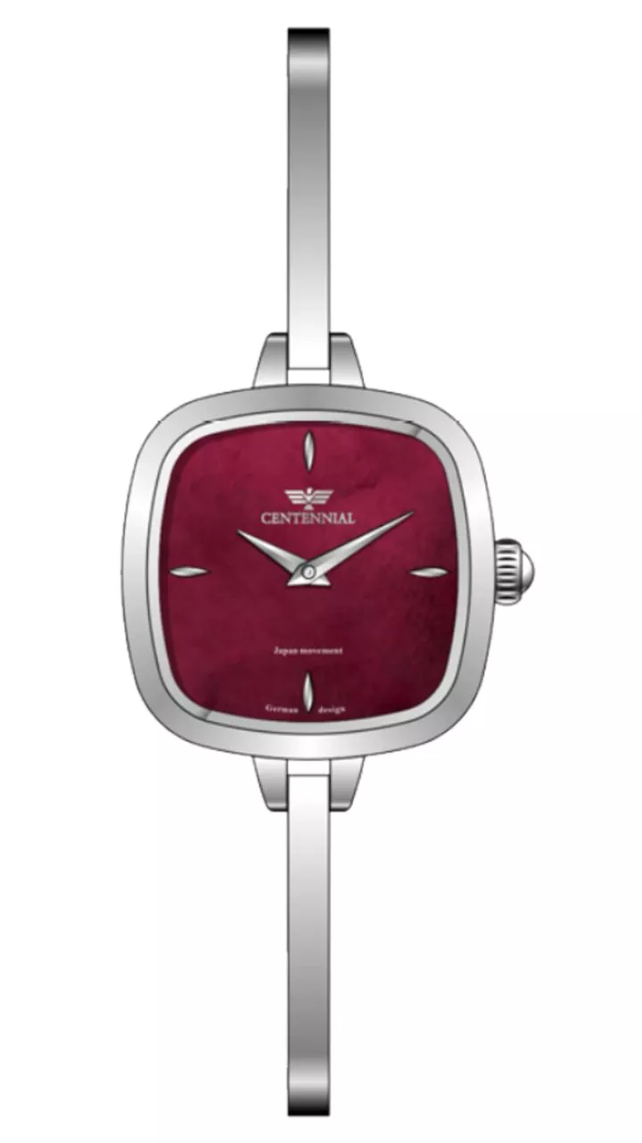 ساعت زنانه سنتنیال استیل سیلور صفحه زرشکی مدل52 ساعت زنانه سنتنیال استیل سیلور صفحه زرشکی مدل52