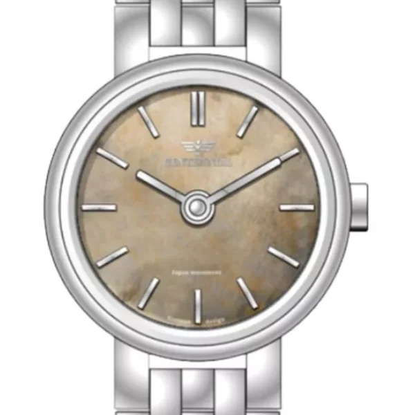 ساعت زنانه سنتنیال استیل سیلور صفحه کافی مدل 25