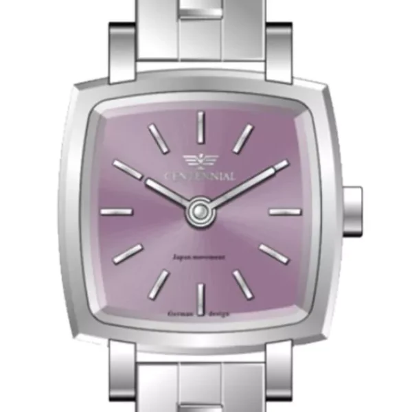 ساعت زنانه سنتنیال استیل سیلور صفحه یاسی مدل 09