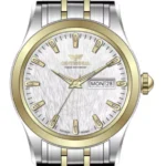 ساعت زنانه سنتنیال استیل سیلور طلایی صفحه سیلورمدل104