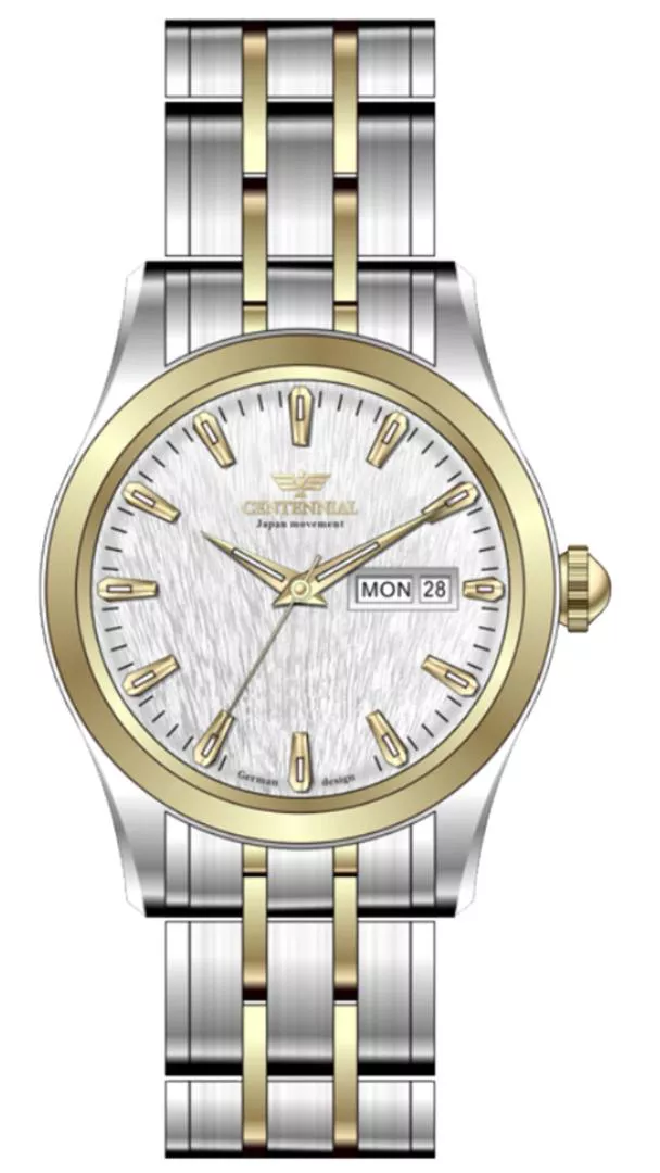 ساعت زنانه سنتنیال استیل سیلور طلایی صفحه سیلورمدل104 ساعت زنانه سنتنیال استیل سیلور طلایی صفحه سیلورمدل104