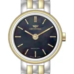 ساعت زنانه سنتنیال استیل سیلور طلایی صفحه مشکی مدل 40