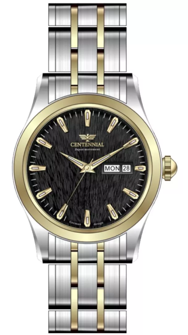 ساعت زنانه سنتنیال استیل سیلور طلایی صفحه مشکی مدل105 ساعت زنانه سنتنیال استیل سیلور طلایی صفحه مشکی مدل105
