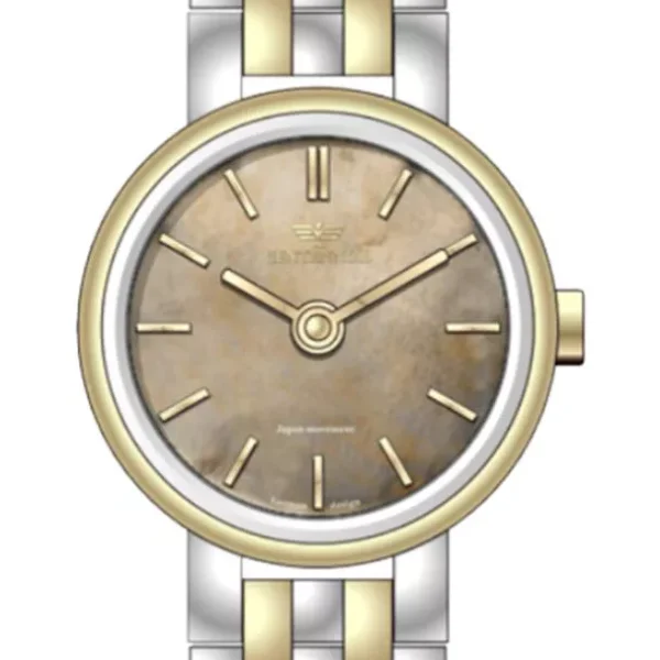 ساعت زنانه سنتنیال استیل سیلور طلایی صفحه کافی مدل 41