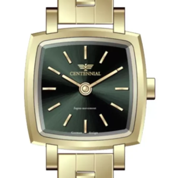 ساعت زنانه سنتنیال استیل طلایی صفحه سبز مدل 12