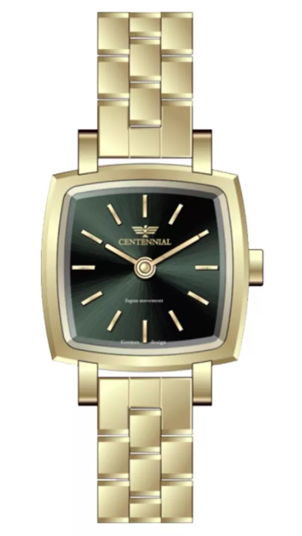 ساعت زنانه سنتنیال استیل طلایی صفحه سبز مدل 12 ساعت زنانه سنتنیال استیل طلایی صفحه سبز مدل 12