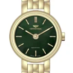 ساعت زنانه سنتنیال استیل طلایی صفحه سبز مدل 35