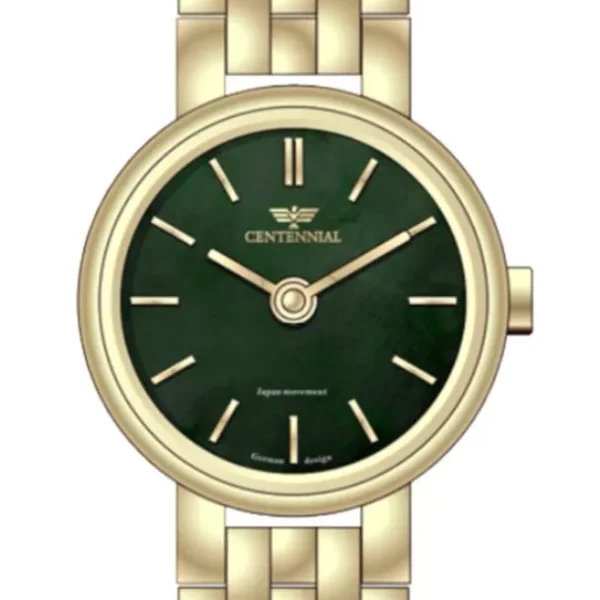 ساعت زنانه سنتنیال استیل طلایی صفحه سبز مدل 35