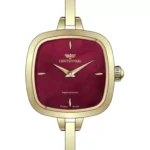 ساعت زنانه سنتنیال استیل طلایی صفحه قرمز مدل 62