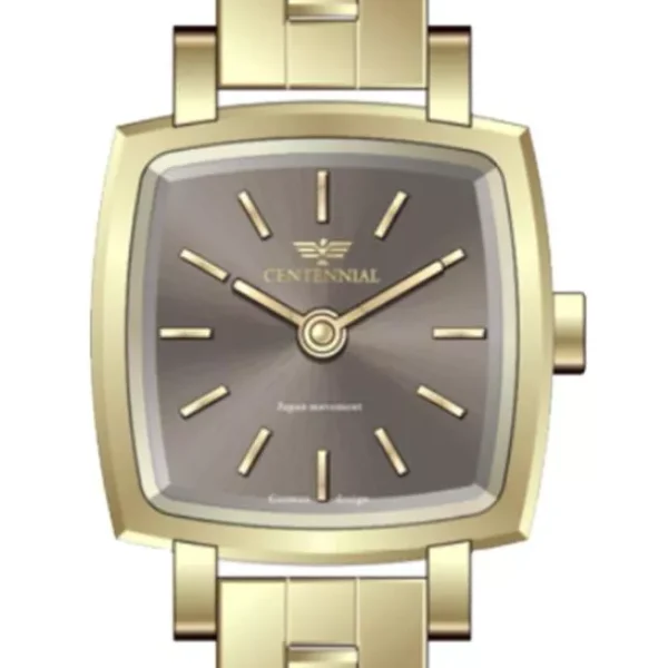 ساعت زنانه سنتنیال استیل طلایی صفحه کافی مدل 11